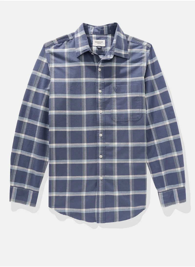 امريكان ايجل Checked Regular Fit Plaid Shirt