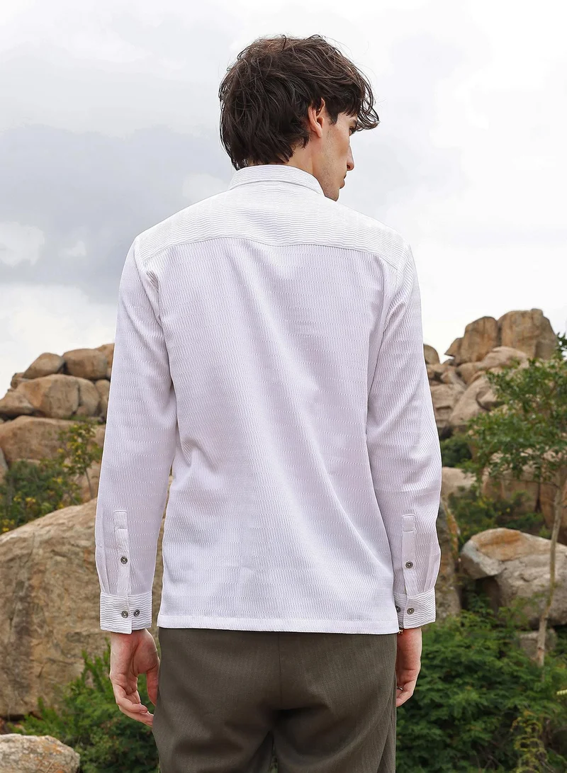 Campus Sutra Utility Textured Shirt