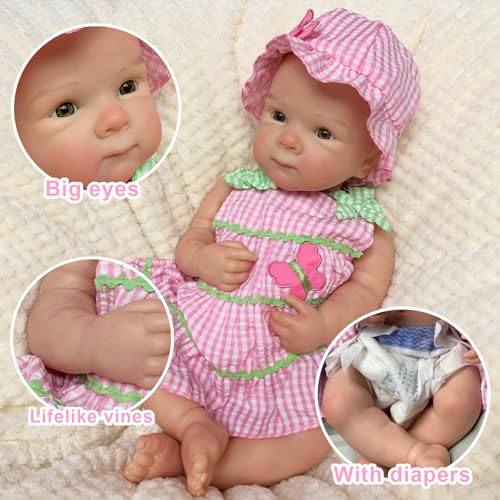 OtardDolls 18 Inch Silicone Baby Doll Realistic Newborn Doll Soft Full Body Silicone Reborn Baby Girl Dolls Handmade Real Looking Doll Pack Set - Image 5