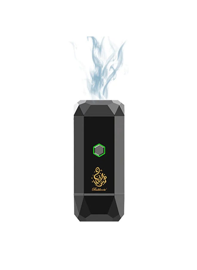 Bukhoor Car Electric Incense Portable USB Rechargeable Aroma Diffuser Bukhoor Burner Wood (black)  - Image 1