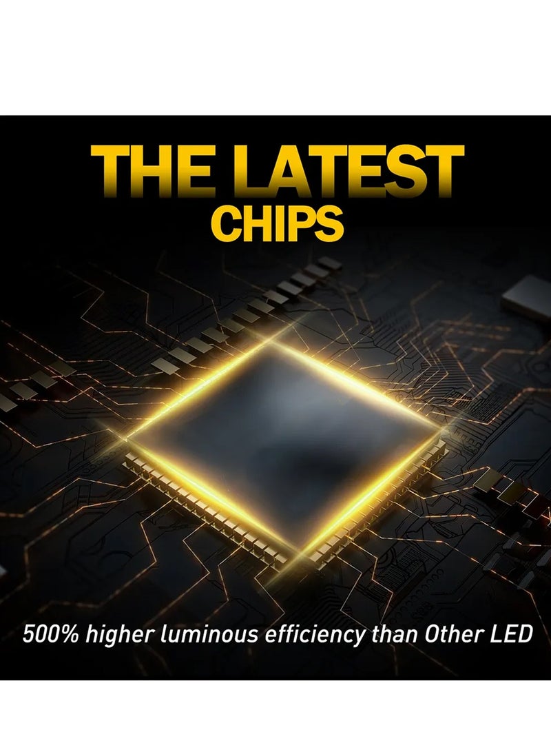 SPIDER 130W 30000LM LED Headlight Bulbs H13, 6500K Cool White Super Bright Conversion Kit, IP65 Waterproof, 12V-24V, 500% Brighter with Focused Beam, No Dark Spots, Anti-Glare, 30000H Lifespan, Plug & Play for Car SUV Motorcycle ATV UTV - Image 5