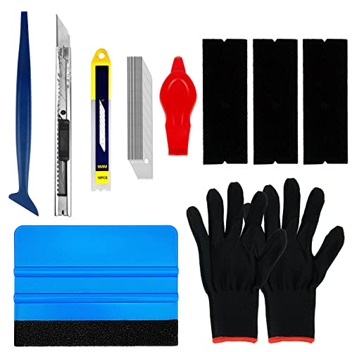 CARTINTS Car Wrapping Vinyl Kit Window Tint Film Application Tools with Edge Trimming Squeegee, 9mm Knife, Felt Squeegee - Image 1