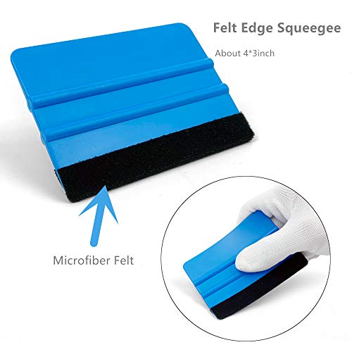 CARTINTS Car Wrapping Vinyl Kit Window Tint Film Application Tools with Edge Trimming Squeegee, 9mm Knife, Felt Squeegee - Image 4