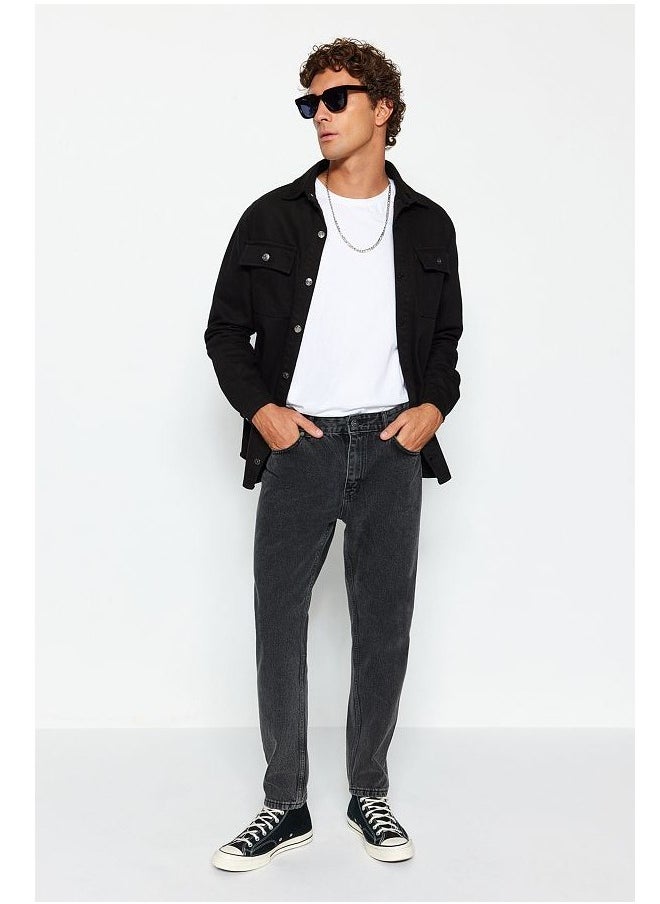 trendyol - Anthracite Relax Fit Boyfriend Jeans Denim Trousers TMNAW23JE00043 - Image 1