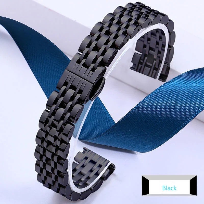 Bluejw 10 12 14 16 18 20 22mm Butterfly Buckle Solid 316 Stainless Steel Watch Band Bracelet - Premium Replacement Strap - Image 1