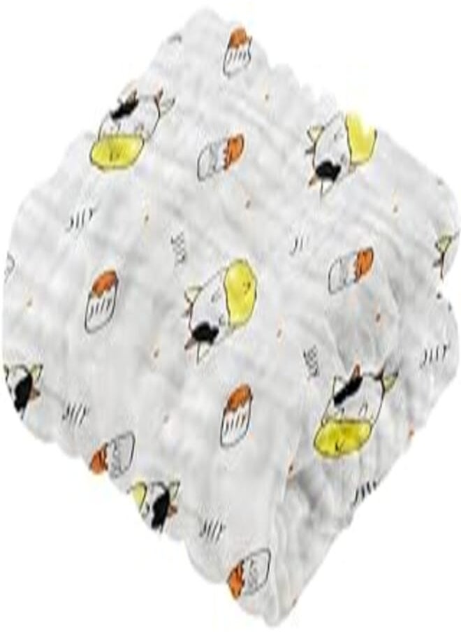 MARGOUN MARGOUN Baby Muslin Washcloths Soft Face Cloths for Newborn 30 * 30 cm, Absorbent Bath Face Towels, Baby Wipes, Burp Cloths or Face Towels (A02) 