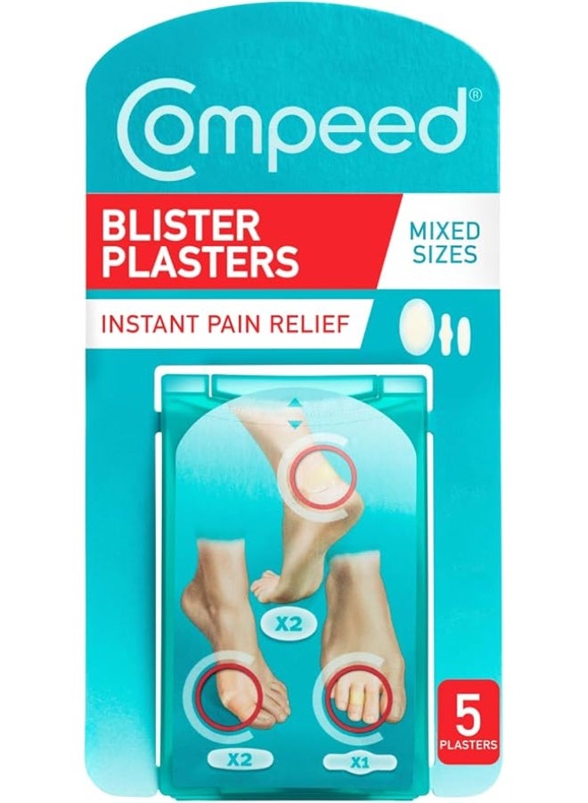 Compeed Instant Pain Relief Mixed Blister Plasters 5-Piece - Image 1