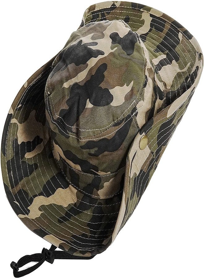 UTOWO Boys Camo Sun-Bucket-Hat Summer Outdoor Safari Fishing-Hat Boonie-Cap for Toddler Kids - Image 2