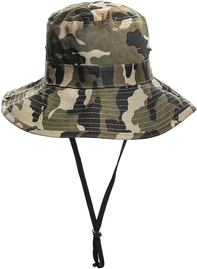 UTOWO Boys Camo Sun-Bucket-Hat Summer Outdoor Safari Fishing-Hat Boonie-Cap for Toddler Kids - Image 1