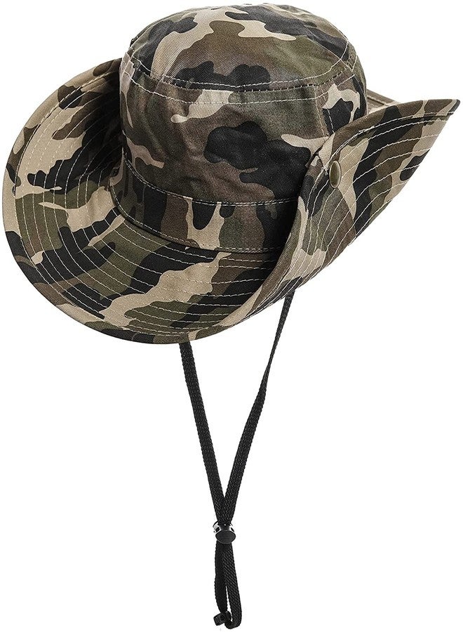 UTOWO Boys Camo Sun-Bucket-Hat Summer Outdoor Safari Fishing-Hat Boonie-Cap for Toddler Kids - Image 3