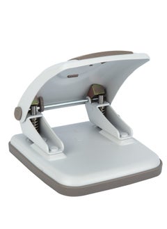 Deli Deli E0126 80mm Hole Distance Φ6mm Hole Diameter Plastic+Metal Two-hole Punch Max. 35 Sheets, Warm Gray/Black Gray/Light Blue Asst. 1PCS/Color Box - Perfect for Office, School & Home Use  - Image 2