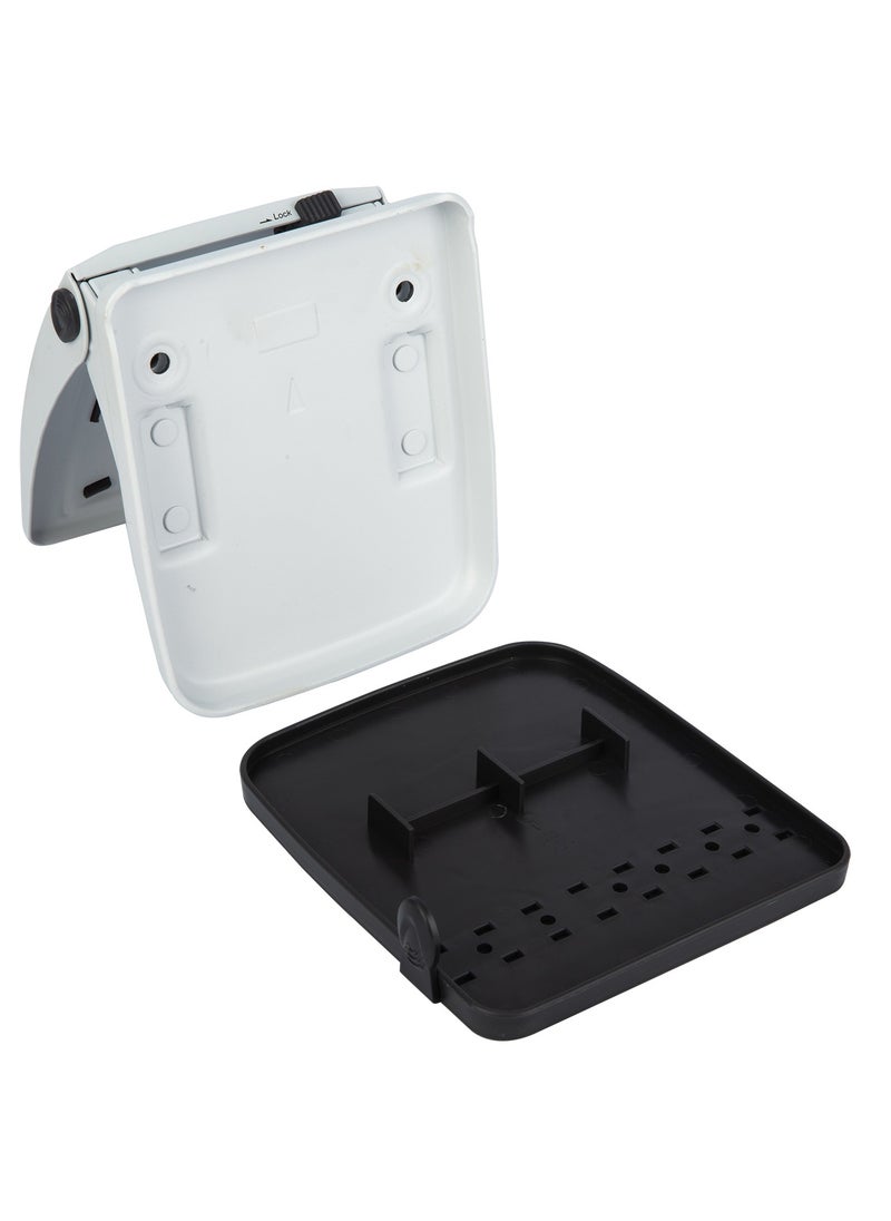 Deli Deli E0126 80mm Hole Distance Φ6mm Hole Diameter Plastic+Metal Two-hole Punch Max. 35 Sheets, Warm Gray/Black Gray/Light Blue Asst. 1PCS/Color Box - Perfect for Office, School & Home Use  - Image 3