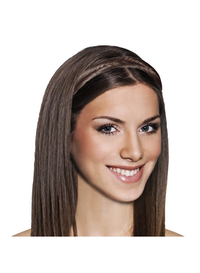Mia Fish Tail Braidie Braided Synthetic Hair Headband Headwrap Hair Accessory For Women Teens Girls Black - Image 2