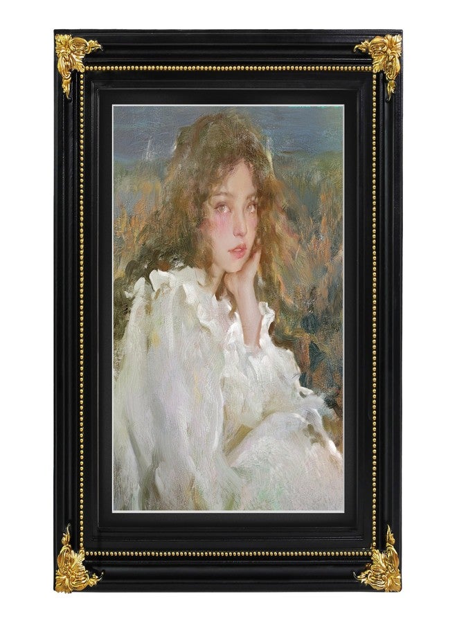 iAmoy 8.5x11 Picture Frame Matted to 8x10 Photo, Black Gothic Frame for 8.5 by 11 Certificates Documents Awards, Vintage Style Gallery Wall Desk Décor - Image 1