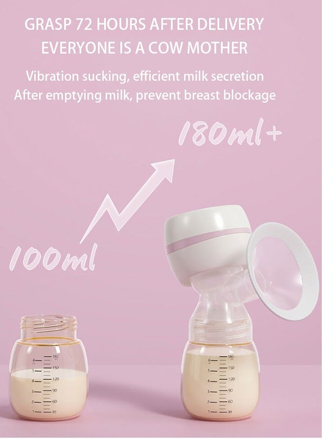 Portable Electric Breast Pump Integrated Breast Pump With 2 Modes And 9 Levels LED Display Smart Touch Low Noise Memory Function Type-C USB Charge Pain Free 27mm - Bule - Image 5