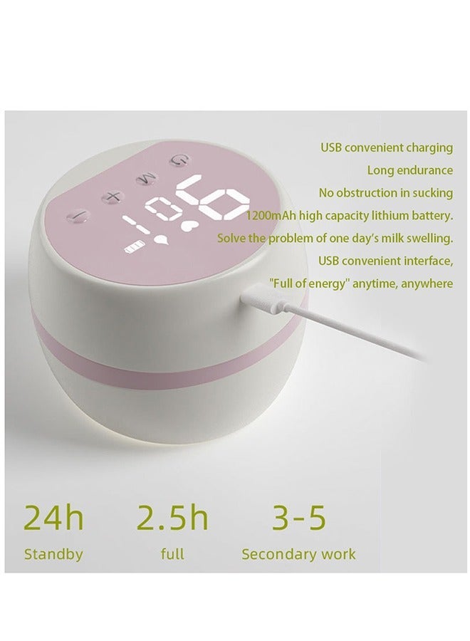 Portable Electric Breast Pump Integrated Breast Pump With 2 Modes And 9 Levels LED Display Smart Touch Low Noise Memory Function Type-C USB Charge Pain Free 27mm - Bule - Image 3