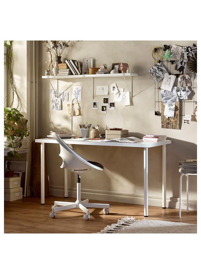 erorex Desk, Grid Multicolour/White, 140X60 Cm - Image 3