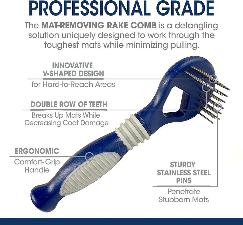 Four Paws Magic Coat Professional Series Mat Remover Rake Comb for Dogs and Cats - Image 2