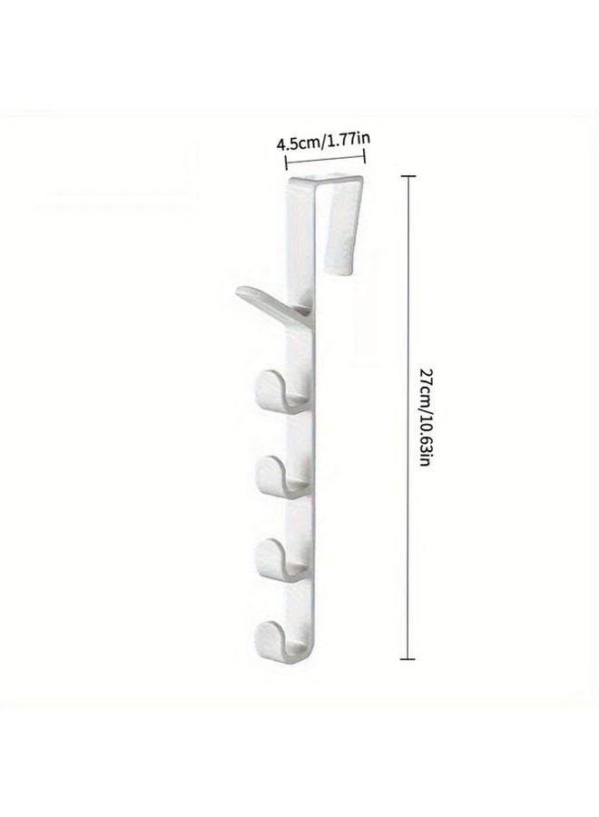 Over The Door Plastic Hanger White Black ABS Space Saving Hook Rack For Clothes Bags Towels - Image 4