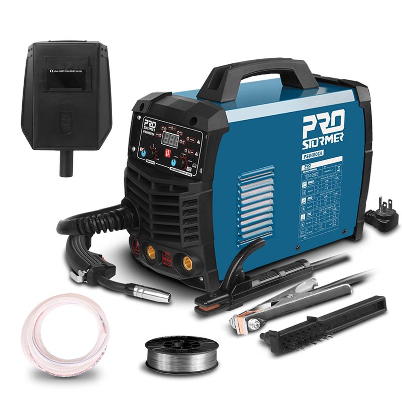 Prostormer Welding Machine MIGTIGMMA 3 in 1 Multifunctional Welder with Digital Display Electrode Holder Earth Clamp Input Power Adapter Cable and Brush - Image 3
