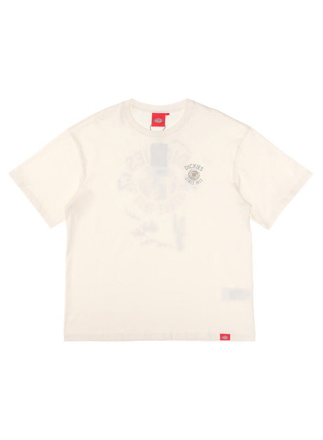 Dickies Loose Fit Comfortable All-match American Short Sleeve T-shirt With Back Print Dk0a87dc Cream Color L - Image 3
