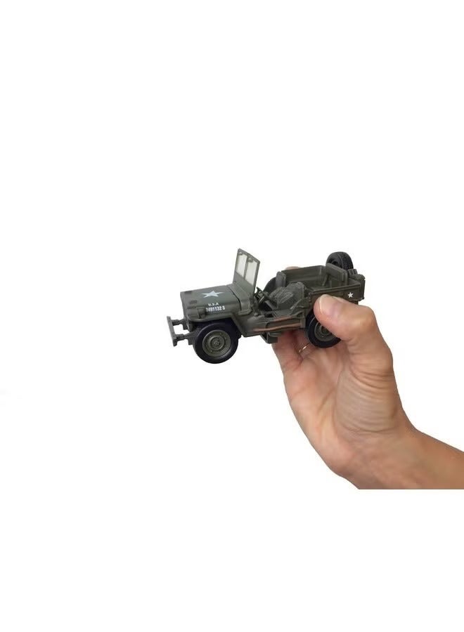 NewRay Jeep Willys U.S.A. Army Green 1/32 Diecast Model Car by New Ray - Image 3