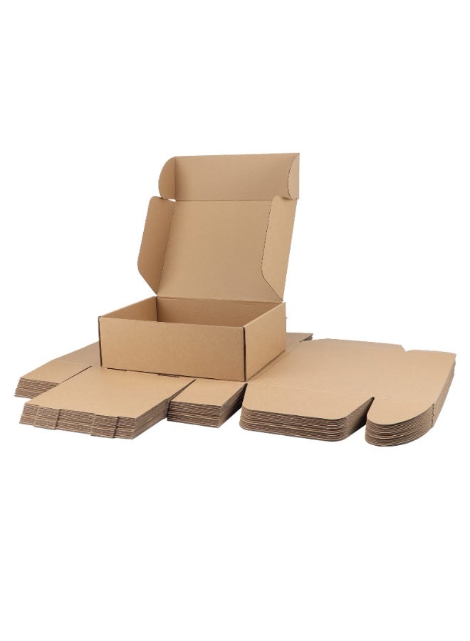 Chabeia 10 Pcs Gift Boxes, 30 x 20 x 6 cm, Shipping Boxes for Small Business, Corrugated Cardboard Boxes for Shipping, Packaging, Storage, Craft Gifts Giving（Kraft Color） - Image 1