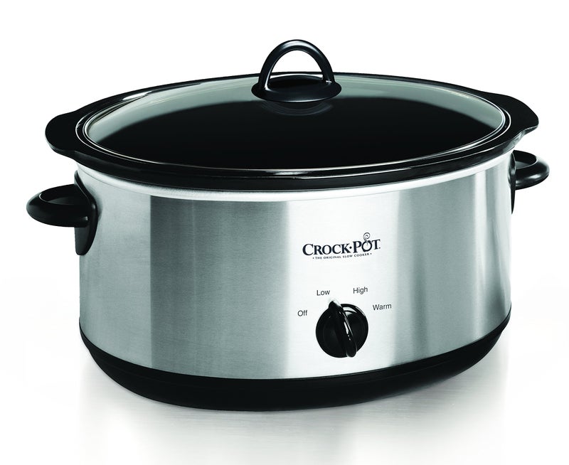 Crock-Pot CrockPot Large 8 Quart Oval Manual Slow Cooker Stainless Steel SCV800S 