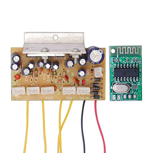 Electronicspices Electronic Spices Combo of 6283 Double IC Stereo Board Bass Boost Treble Support with Bluetooth Stereo Audio Receiver Wireless HiFi Transmitter Version 2.0 USB Mp3 - Image 1