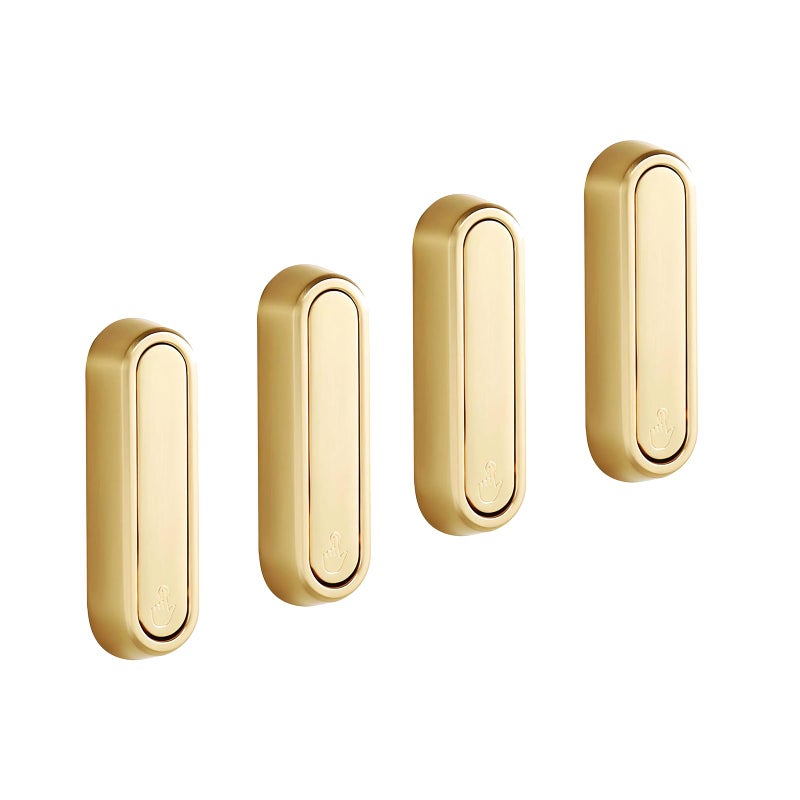 CJFNDFA 4PCS Folding Coat Hooks, Gold Wall Mounted Flip Down Heavy Duty Robe Hooks for Towels, Hats, Coats - Space Saving Design for Entryway, Bathroom, Bedroom - Image 1