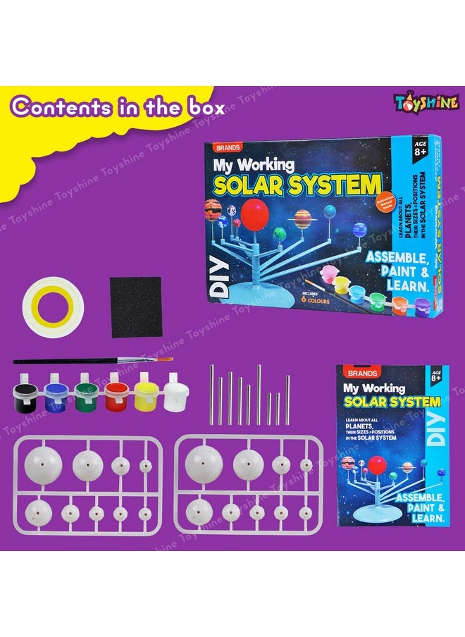 Toyshine Toyshine My Working Solar System Assemble Paint and Learn DIY Planetarium Model Activity Kit STEM Educational Learning Creative Fun Cum Indoor Game for Boys and Girls 8+  - Image 3