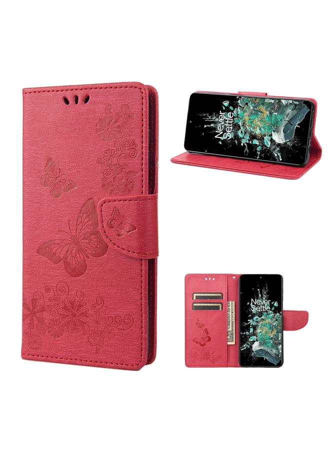 S-TOP Case For OnePlus 10T Butterfly Embossed Horizontal Flip Leather Phone Case - Image 1