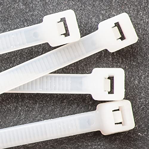OVG Nylon Self Locking Cable Ties, White (100 mm × 2.5 mm, 4 Inch, Pack of 1000 Pcs) Heavy Duty Strong Zip Ties Teeth Grip Fastener Organizer Tie (1000, 4 inch 100mm × 2.5mm) - Image 3