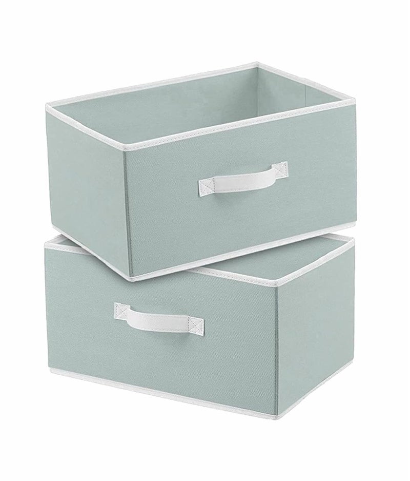 SH.NASIMA MANUFACTURER SH NASIMA Wardrobe Clothes Organizer Storage Box Foldable Closet Drawer Organizer for Underwear Socks Scarves Leggings Skirts y Pack Of 2 Grey  - Image 1