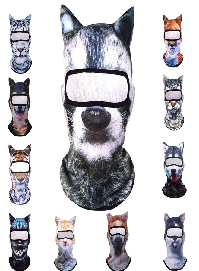 WYSUMMER 3D Animal Balaclava Face Mask Cat Full Face Mask with Ears for Music Festivals Raves Ski Halloween Party Outdoor Activities (anlmal 17L) - Image 1