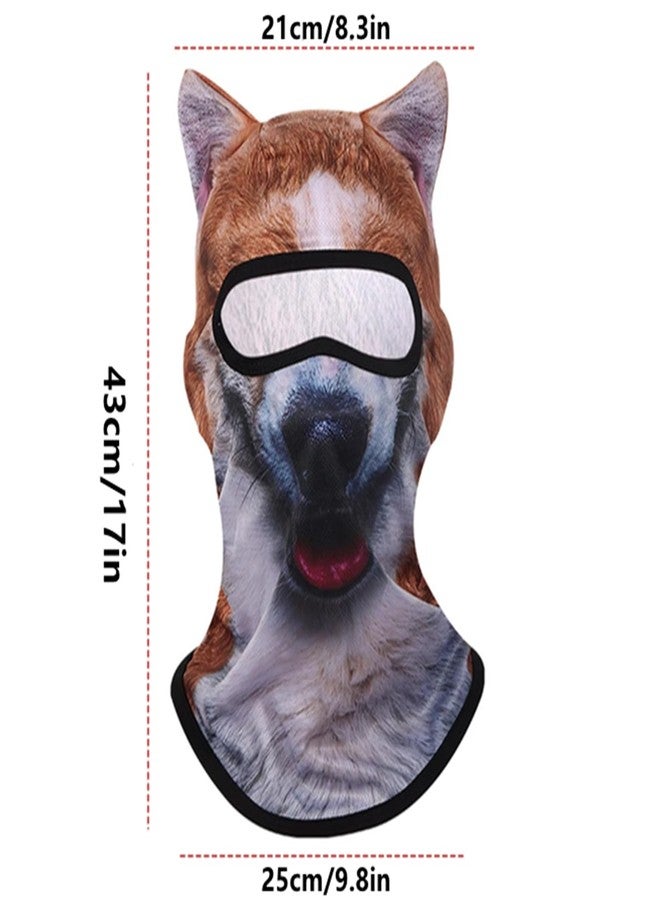 WYSUMMER 3D Animal Balaclava Face Mask Cat Full Face Mask with Ears for Music Festivals Raves Ski Halloween Party Outdoor Activities (anlmal 17L) - Image 2