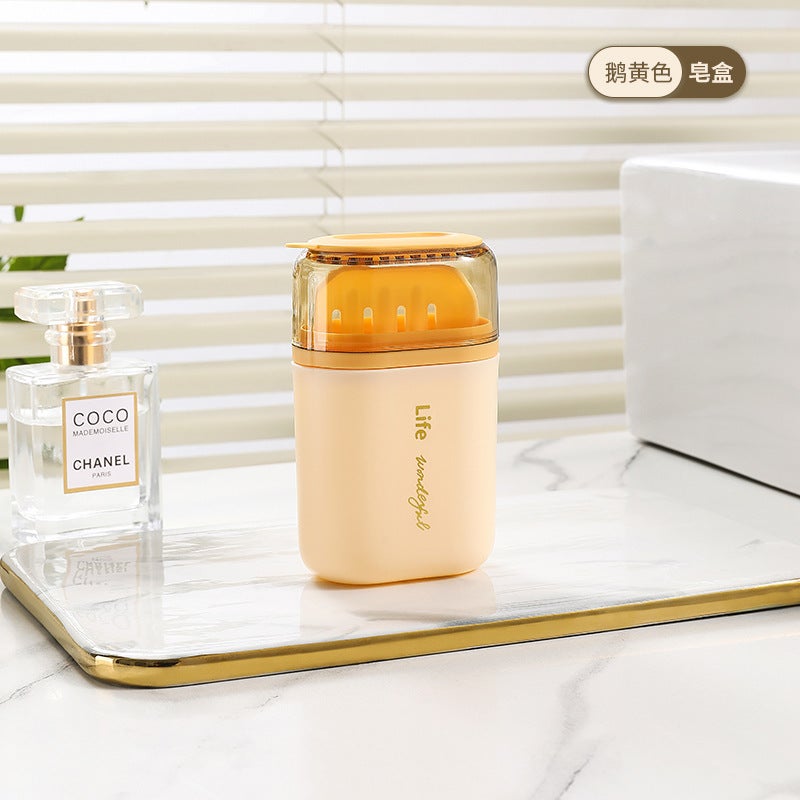 Stylish Travel Toothbrush Cup Set Gray single cup - Image 2