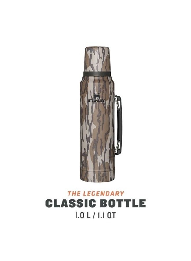 Stanley - Classic Legendary Bottle 1L / 1.1QT Mossy Oak Bottomland – BPA FREE Stainless Steel Thermos | Keeps Cold or Hot for 24 Hours | Leakproof Lid Doubles as Cup | Dishwasher Safe | Lifetime Warranty - Image 1