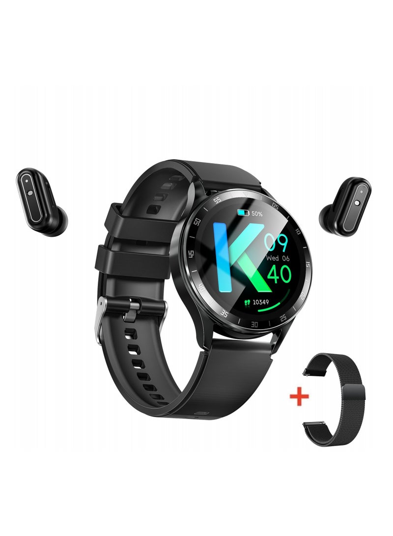 AROAQ Hot selling X10 Bluetooth Headset Smart Watch 2-in-1 1.39 Large Screen TWS Sports Business Bracelet 