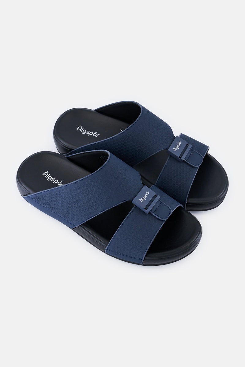 Algspar صنادل عربية للرجال بنظام حزامين، كحلي - Image 2