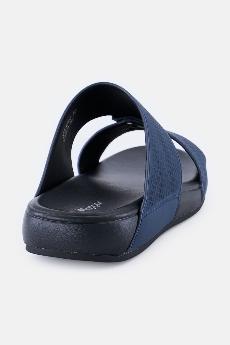 Algspar صنادل عربية للرجال بنظام حزامين، كحلي - Image 3