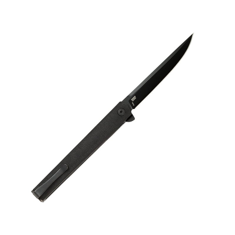 CRKT CEO Everyday Carry EDC Pocket Folding Knife with Liner Lock: AUS 8 Plain Edge Blade, Glass-Reinforced Nylon Handle, Reversible Pocket Clip, 7097K - Image 2