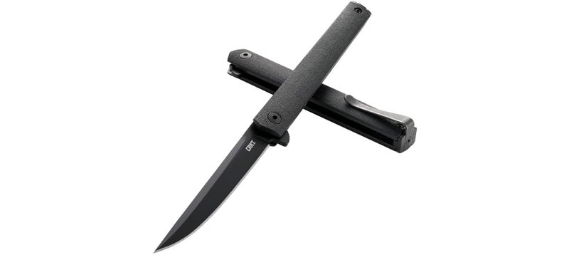 CRKT CEO Everyday Carry EDC Pocket Folding Knife with Liner Lock: AUS 8 Plain Edge Blade, Glass-Reinforced Nylon Handle, Reversible Pocket Clip, 7097K - Image 3