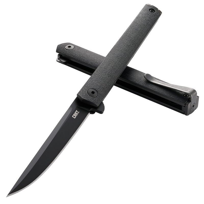 CRKT CEO Everyday Carry EDC Pocket Folding Knife with Liner Lock: AUS 8 Plain Edge Blade, Glass-Reinforced Nylon Handle, Reversible Pocket Clip, 7097K - Image 4