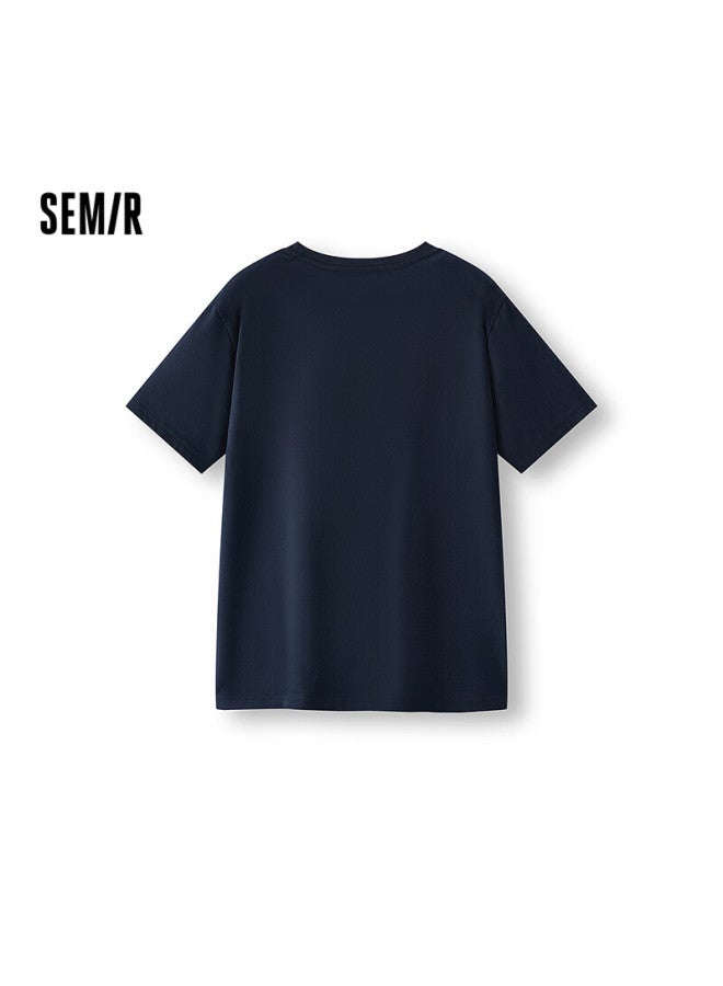 سيمير Semir رجالي Slim Fit ربيع جديد قطني قصير الأكمام تي شيرت لون صلب ملابس داخلية أبيض تي شيرت 109925100101 - Image 1