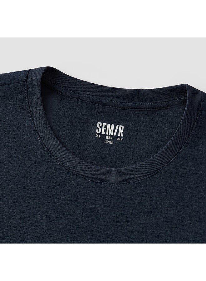 سيمير Semir رجالي Slim Fit ربيع جديد قطني قصير الأكمام تي شيرت لون صلب ملابس داخلية أبيض تي شيرت 109925100101 - Image 3