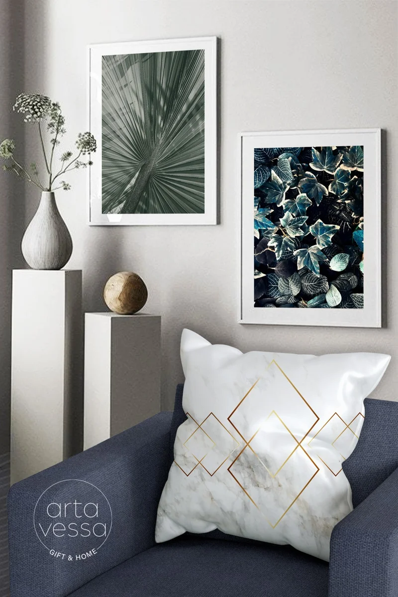 ارتافيسا Double Sided Digital Printed Decorative Faux Leather Throw Pillow Cover