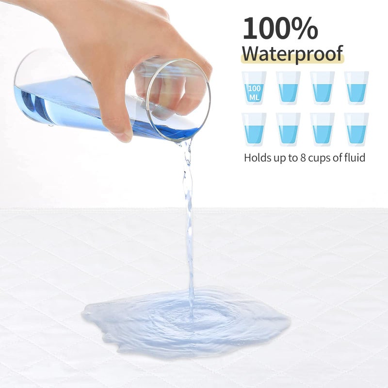 CoolShields وسادات سرير مقاومة للماء CoolShields 34'' x 52'' (عبوة 2) قابلة للغسل وإعادة الاستخدام لحماية المراتب من التبول للأطفال والبالغين وكبار السن والحيوانات الأليفة - Image 2