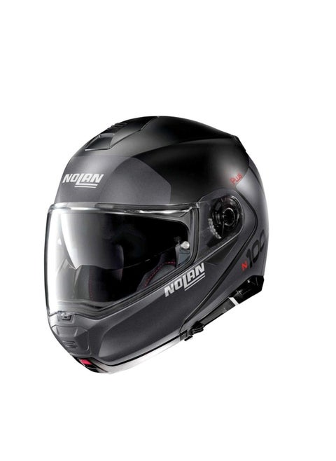 Nolan N100-5 Plus Distinctive 021 N-Com Flat Black Helmet for Bike Riders XL