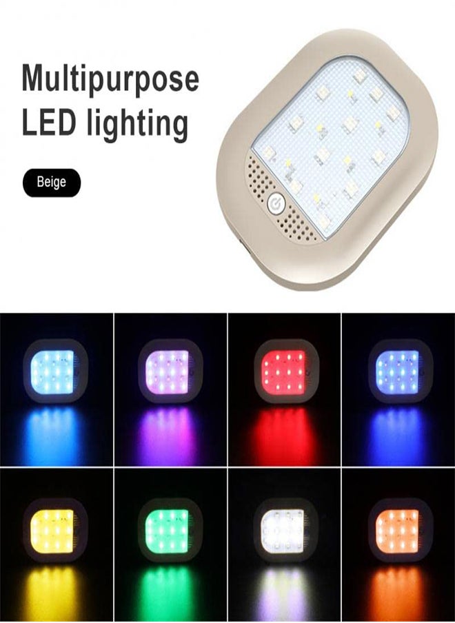 KASTWAVE - Car Interior LED Light 8 Colors Car Reading Lamp USB Charging Trunk Cargo Area Light Strong Magnetic Multi-Function Auto Dome Lights for Car RV Truck Closets Cabinets Camping Bedroom - Image 1